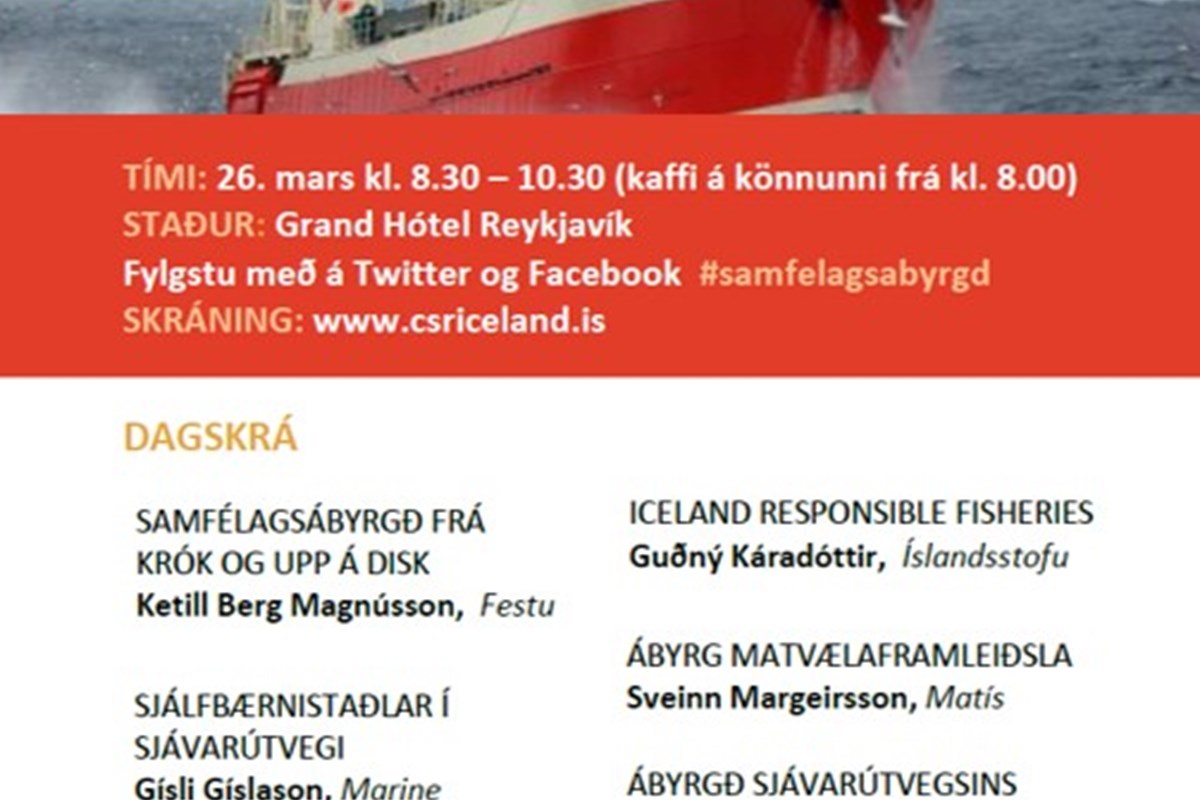 Morgunfundur um samfélagsábyrgð í sjávarútvegi